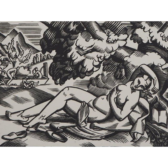Paul Vera, Summer, 1924, Original Woodcut For Sale - Image 3 of 6