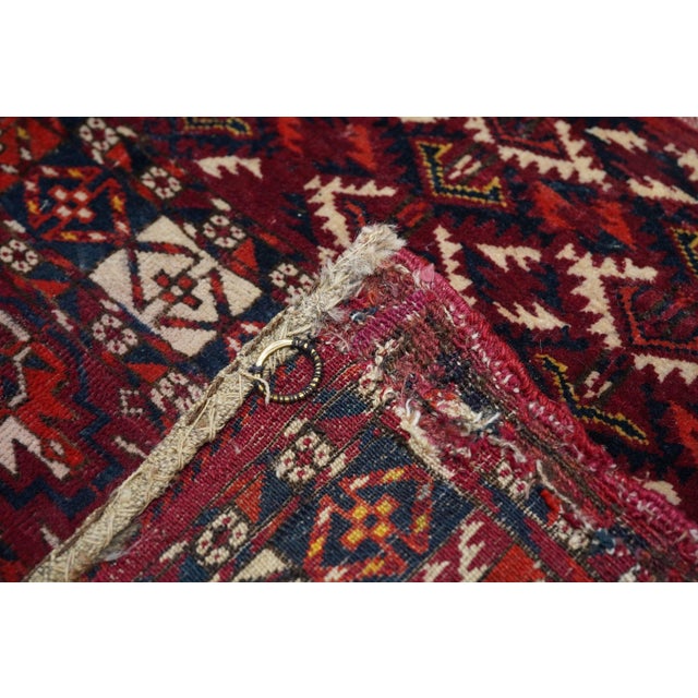 Red Antique Turkmen Rug 2'3'' X 4' For Sale - Image 8 of 9
