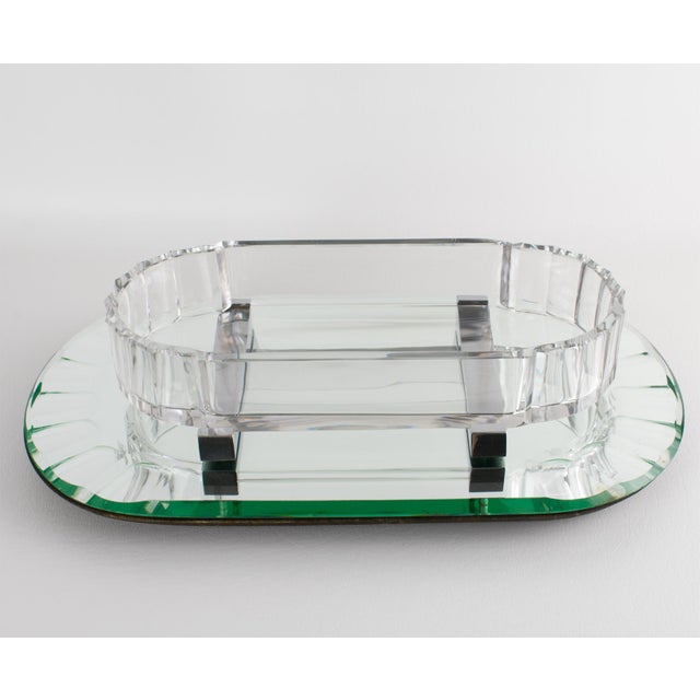Art Deco Baccarat France Art Deco Crystal Centerpiece Bowl For Sale - Image 3 of 18