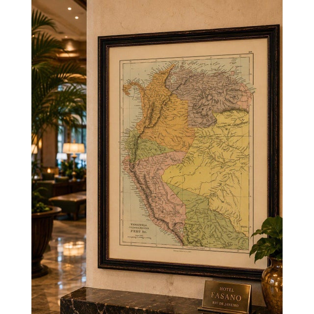 Antique South America Map, 1884 For Sale - Image 10 of 11