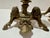 Shell Early 19th Century Pair Ornate Gothic Revival Brass Candlesticks Hoof Feet Floral Tripod Bases For Sale - Image 7 of 9