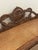 Wood Vintage Hand-Carved Cane Bench With Ornate Floral Crest For Sale - Image 7 of 7