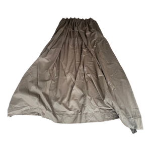 Brown Cotton Sateen Curtains With Blackout Lining, One Pair
