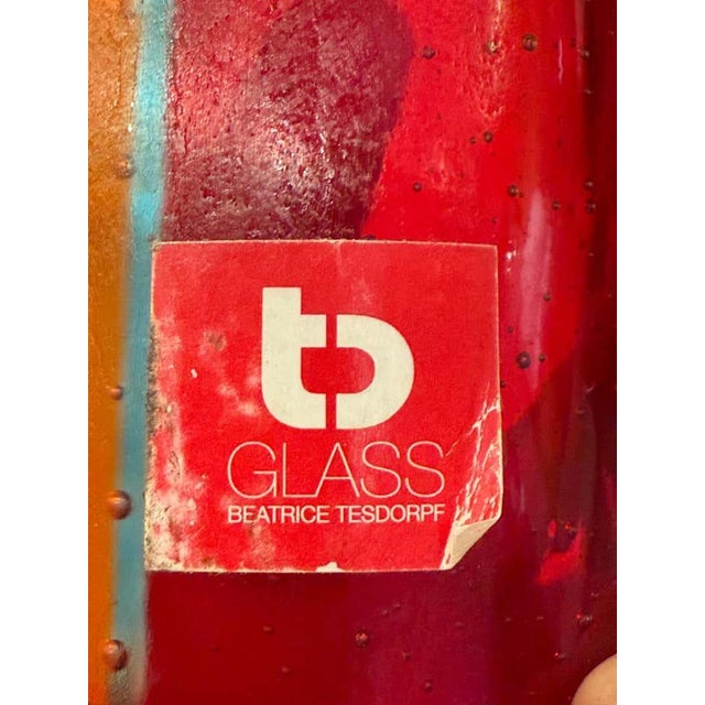 1960s Beatrice Tesdorf Murano-Style Sommerso Glass Centerpiece For Sale In Los Angeles - Image 6 of 6