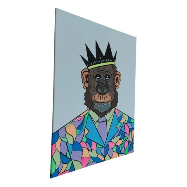 Priscilla Bilijam, Monkey Business, 2024, Acrylic on Canvas For Sale - Image 3 of 4