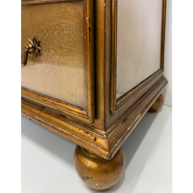 Gold Vintage Theodore Alexander Eglomise Mirrored Chests, Pair For Sale - Image 8 of 10