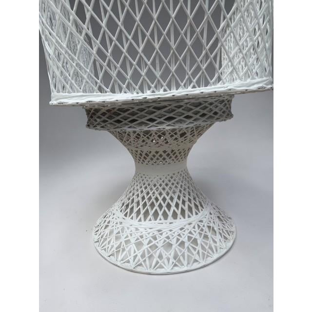 Plastic Vintage Spun Fiberglass Patio Chair Attributed to Russell Woodard For Sale - Image 7 of 8