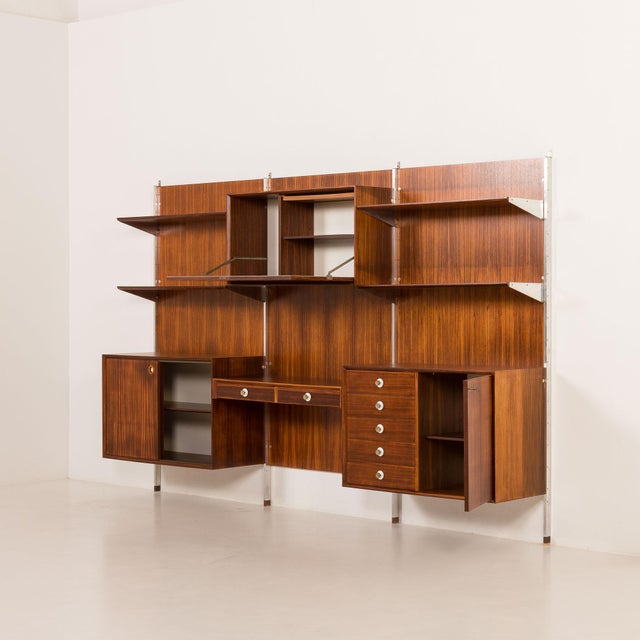 1960s Mid-Century Modern Italian Wall Unit by George Coslin for 3V Arredamenti, 1960s For Sale - Image 5 of 18