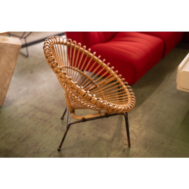 Rattan Sun Lounger by Janine Abraham & Dirk Jan Rol, 1950 For Sale - Image 3 of 5