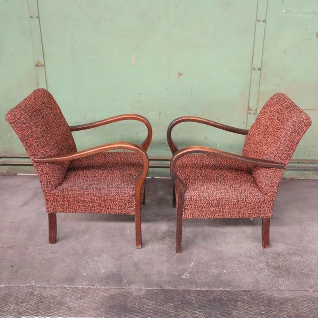 Set of Art Deco Armchairs, 1930s For Sale - Image 3 of 10