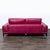 Animal Skin Modern Red Leather 3-Seat Sofa With Cushioned Armrests For Sale - Image 7 of 12