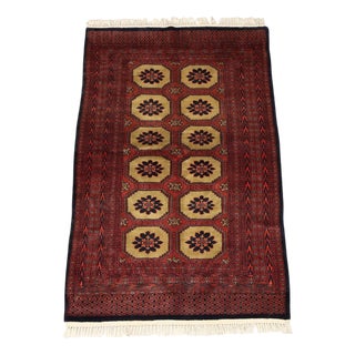 Middle Eastern Bukhara Rug in Wool For Sale