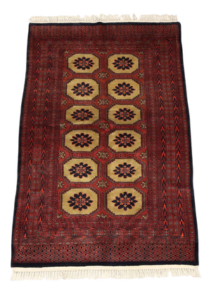 Middle Eastern Bukhara Rug in Wool