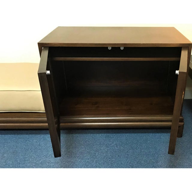 Vintage Mid Century Modern Half Cabinet With Side Platform and Cushion in the Style of Renzo Rutili For Sale In West Palm - Image 6 of 13