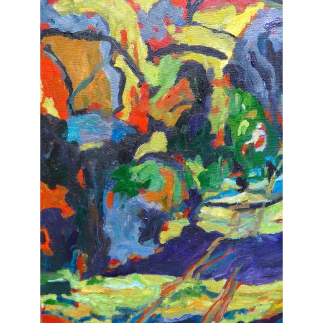 "Path in the Woods in France" Oil Painting Framed For Sale - Image 4 of 7