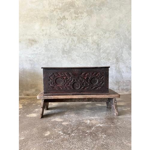Small Indonesian Carved Wooden Chest For Sale - Image 12 of 18