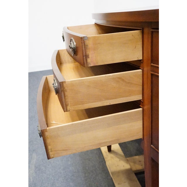 Brown Vintage Antique Solid Mahogany Traditional Duncan Phyfe Style 99" Sideboard Buffet 314 For Sale - Image 8 of 13