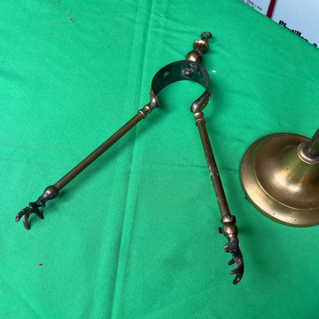 Vintage Brass Fireplace Tools and Holder For Sale - Image 10 of 12