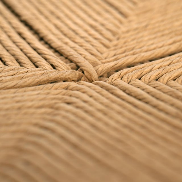 Odessa Dining Chairs and Extendible Table in Stained Birchwood and Danish Cord, 1970s, Set of 7 For Sale - Image 4 of 18