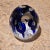 1990s Joe Rice Signed Art Glass Paperweight With Cobalt Blue Trumpet Lilies For Sale In Austin - Image 6 of 11