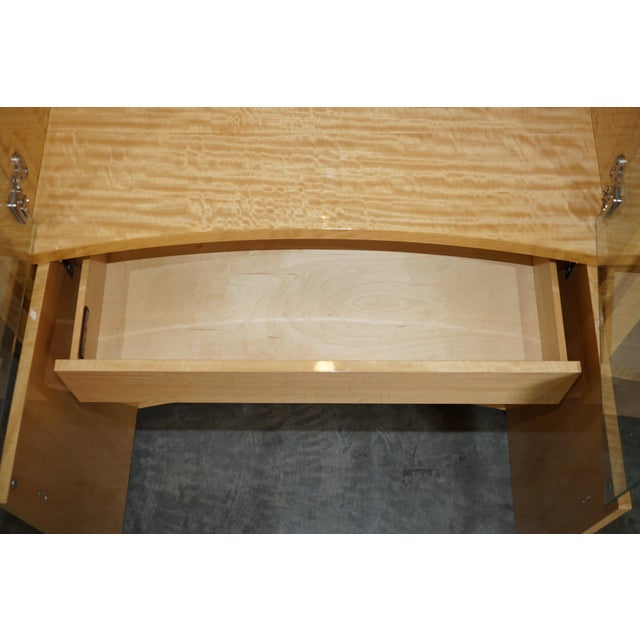 Burr, Satinwood & Chrome Drinks Display Cabinet from Giorgio Collection For Sale - Image 12 of 15