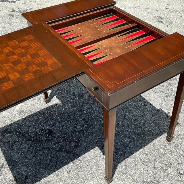 Enhance your dining space with our American-style Vintage Boho Smith and Watson game table. Showcasing exquisite turned...