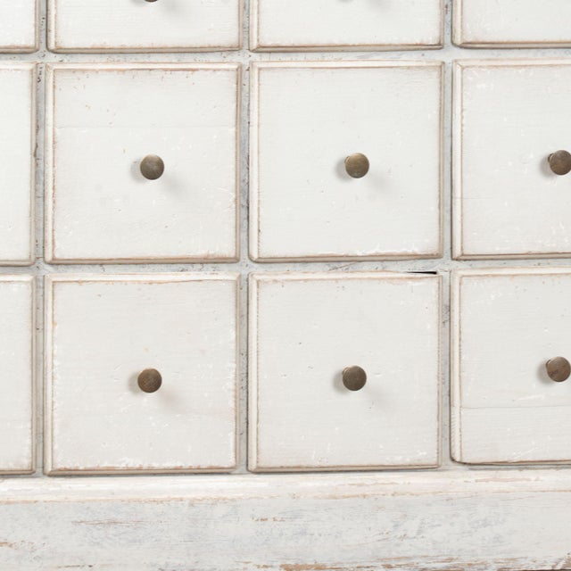 19th Century Large White Display Cabinet Bookcase Apothecary With 24 Drawers and Adjustable Shelves For Sale - Image 10 of 12