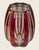 1960s 1960s Val St Laurent Jemeppe Cranberry Striped Art Deco Vase For Sale - Image 5 of 6