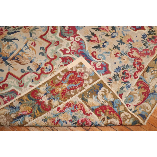 Mid 19th Century Zabihi Collection Dramatic English Needlepoint - 7'7" x 16'3" For Sale In New York - Image 6 of 12