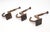 Metal Set of Vintage Spindle Bronze Wall Hooks For Sale - Image 7 of 8