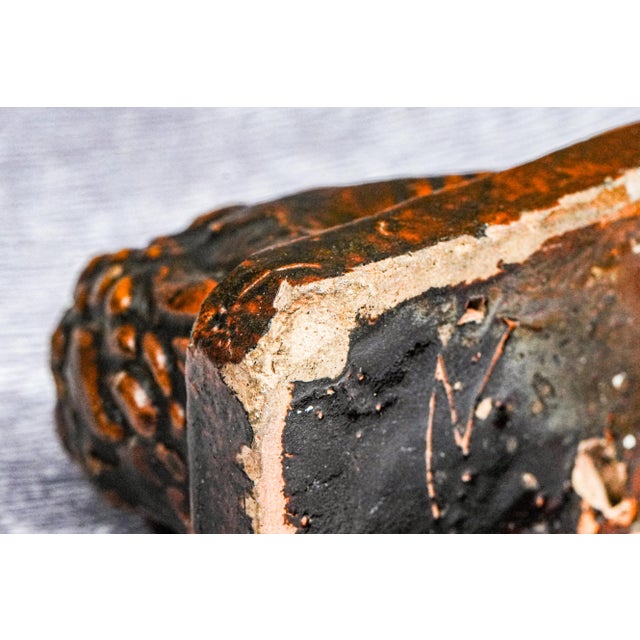 Charming 19th Century Antique English Lion Figurine Solid Glazed Ceramic Folk Art Style For Sale - Image 11 of 11