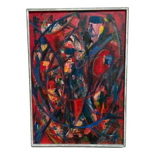 Rolf Andersson, Abstract Composition, 1950s, Oil on Plywood, Framed For Sale