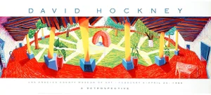 1988 David Hockney Los Angeles County Museum of Art Exhibition Poster