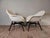 Mid-Century Modern Vintage Shell Armchairs in White Curly Fabric by Miroslav Navratil for Cesky Nabytek, Czech, 1960s, Set of 2 For Sale - Image 3 of 13