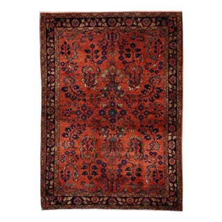 Middle Eastern Hand-Knotted Saroug Rug For Sale