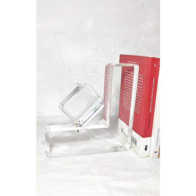 Transparent Methacrylate Book Holder, Spain, 1980s, Set of 2 For Sale - Image 4 of 10