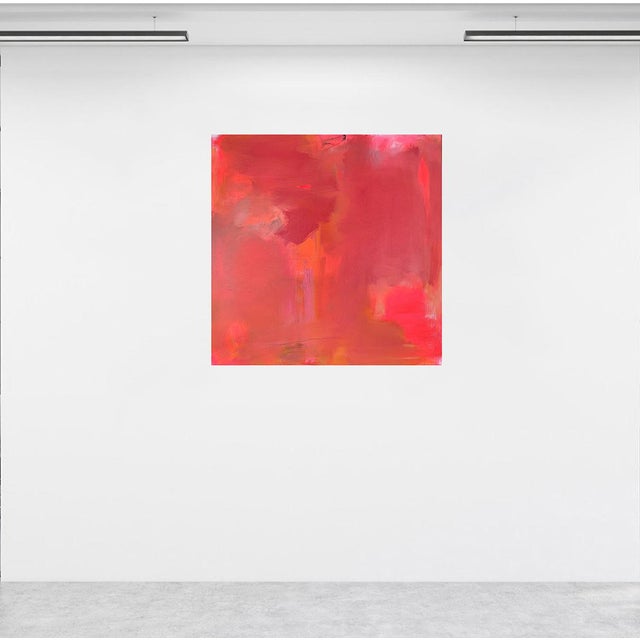 “After the Heat” is a contemporary abstract painting that unfolds through soft transitions of color and an open,...