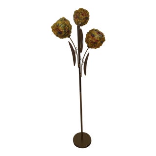 Mid Century Lucite Spaghetti Ribbon Shades Floor Lamp For Sale