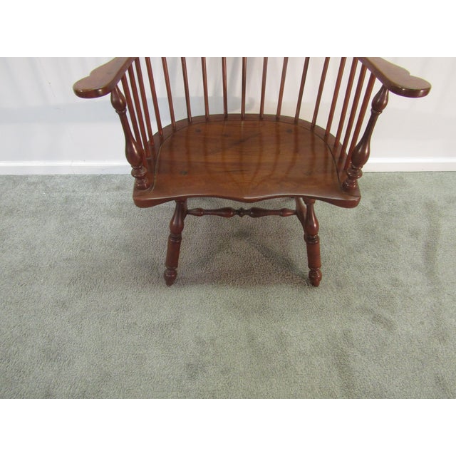 Stickley Stickley Solid Cherry Windsor Comb Back Chair For Sale - Image 4 of 8