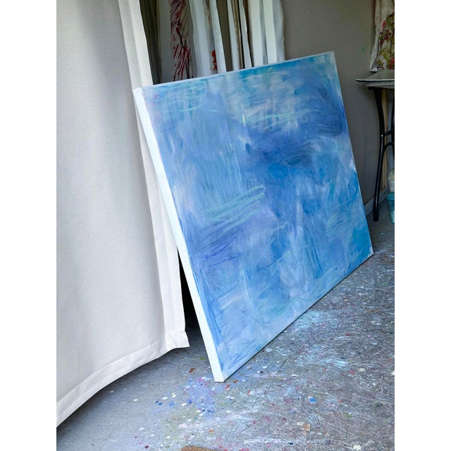 Abstract "Reflection" by Trixie Pitts Large Abstract Oil Painting For Sale - Image 3 of 13