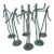 Early 21st Century Bronze Artist Made Brutalist Style Sculpture Set of 6 For Sale