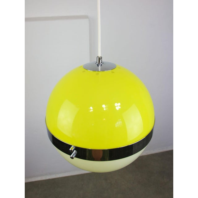 Italian Space Age Yellow Pendant Lamp, 1970s For Sale - Image 11 of 16