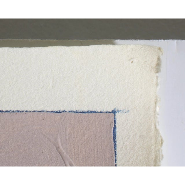 1980s Signed 1981 Abstract Mixed Media Painting by Artist Harry Hilson For Sale - Image 5 of 9