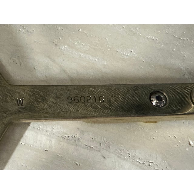 Mid-Century Modern 1990s Attributed to Cedric Hartman Mid Century Metal and Stone Side End Table For Sale - Image 3 of 3