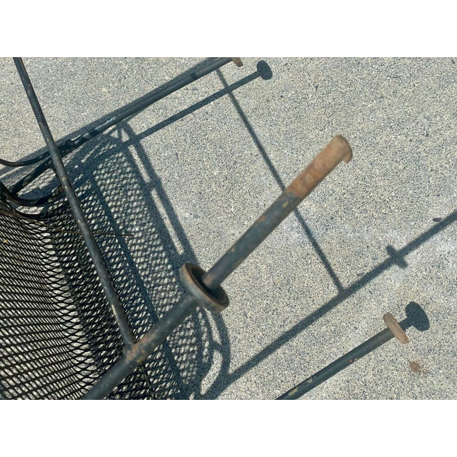 Mid 20th Century Russell Woodard Grapevine Barrel Back Wrought Iron Grape Pair of Chairs For Sale - Image 12 of 12