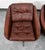 1960s Mid Century Danish Modern Lounge Chairs Swivel Brown Leather Armchair Vintage Vg For Sale - Image 5 of 12