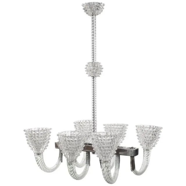 Murano Glass Chandelier by Ercole Barovier For Sale - Image 12 of 12