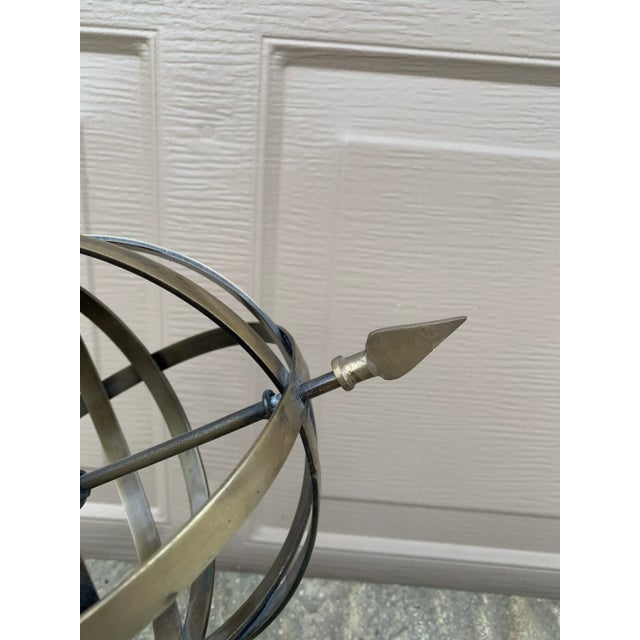 Maitland - Smith Vintage Brass Armillary Sphere Sundial Garden Ornament, English Country Style For Sale - Image 4 of 10