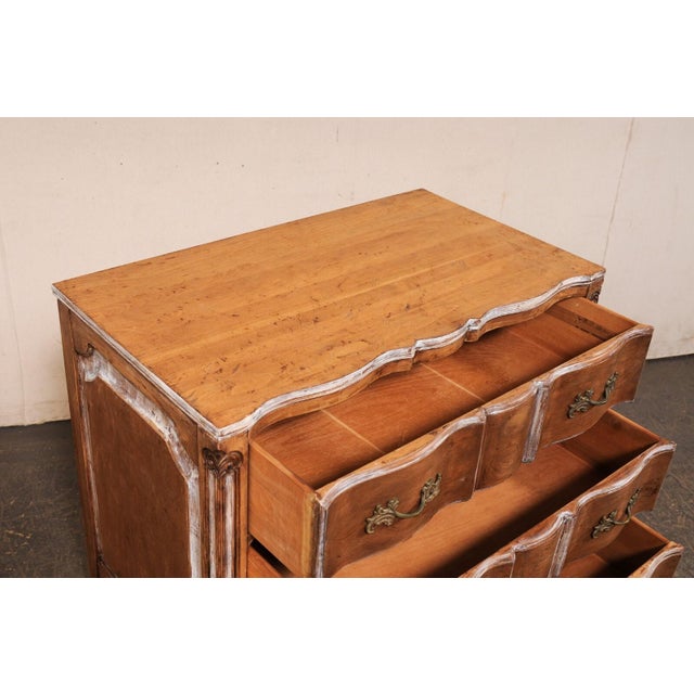 Vintage Serpentine Commode With Rococo Pulls For Sale - Image 10 of 11