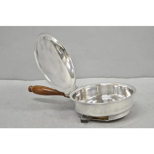 Vintage Sheffield Co Silver Plated Hinged Lid "Horse" Silent Butler W/ Broom For Sale - Image 10 of 18